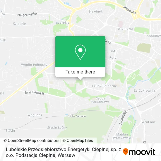 Lubelskie Przedsiębiorstwo Energetyki Cieplnej sp. z o.o. Podstacja Cieplna map
