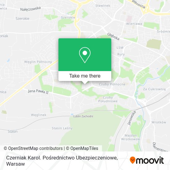 Czerniak Karol. Pośrednictwo Ubezpieczeniowe map