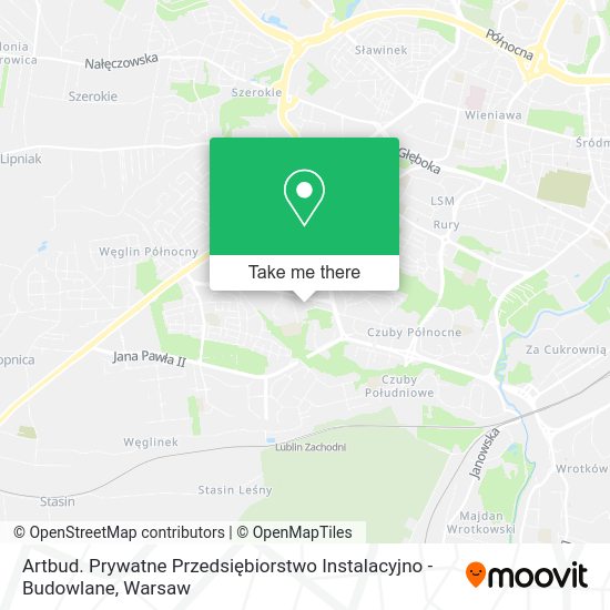 Artbud. Prywatne Przedsiębiorstwo Instalacyjno - Budowlane map