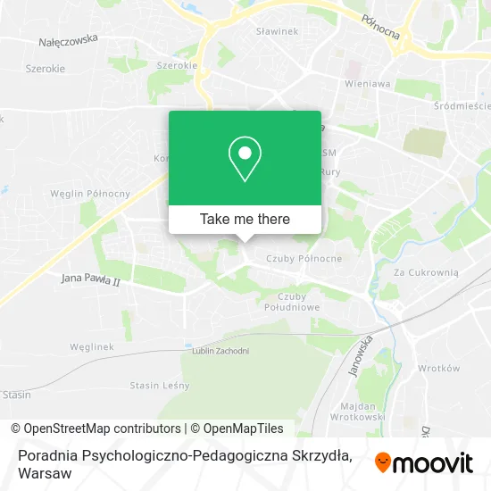 Карта Poradnia Psychologiczno-Pedagogiczna Skrzydła