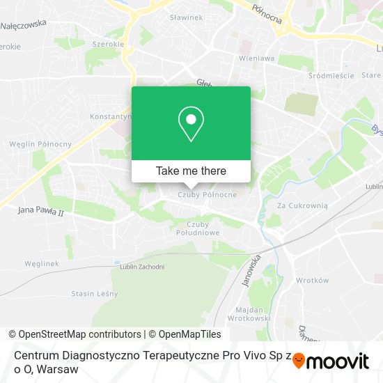 Centrum Diagnostyczno Terapeutyczne Pro Vivo Sp z o O map