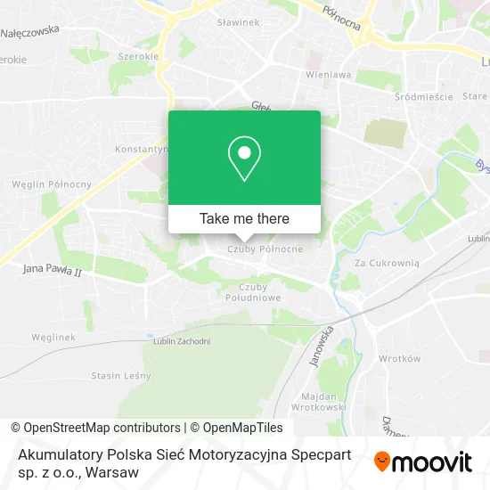 Akumulatory Polska Sieć Motoryzacyjna Specpart sp. z o.o. map