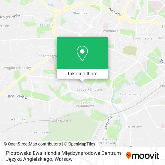 Piotrowska Ewa Irlandia Międzynarodowe Centrum Języka Angielskiego map