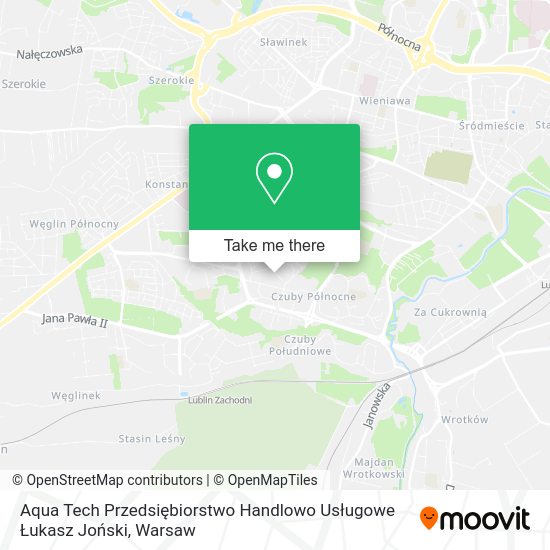 Aqua Tech Przedsiębiorstwo Handlowo Usługowe Łukasz Joński map