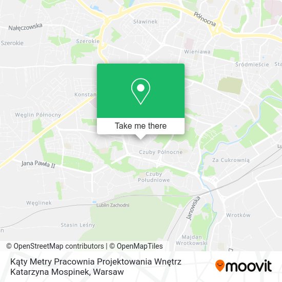 Kąty Metry Pracownia Projektowania Wnętrz Katarzyna Mospinek map