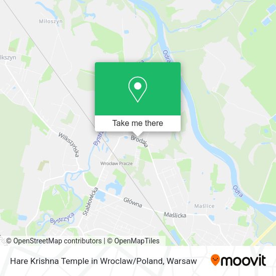 Hare Krishna Temple in Wroclaw / Poland map