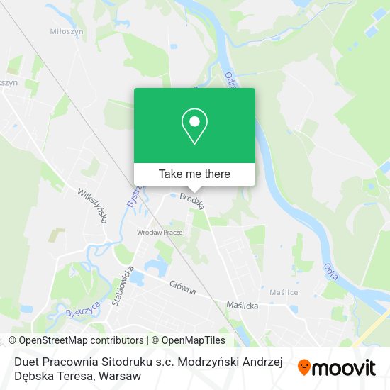 Duet Pracownia Sitodruku s.c. Modrzyński Andrzej Dębska Teresa map