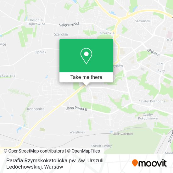 Parafia Rzymskokatolicka pw. św. Urszuli Ledóchowskiej map