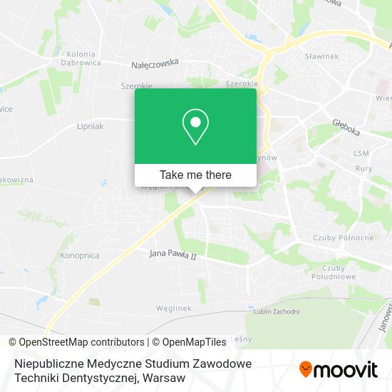 Niepubliczne Medyczne Studium Zawodowe Techniki Dentystycznej map