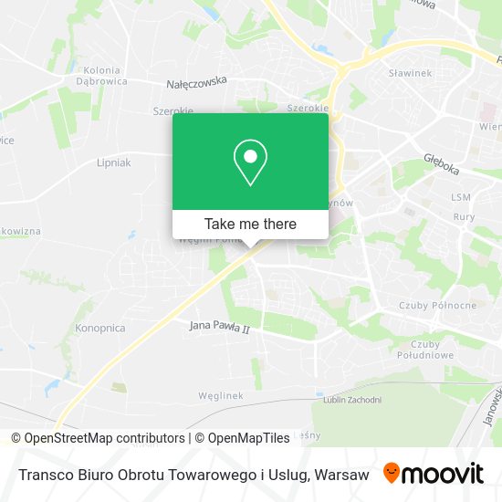 Transco Biuro Obrotu Towarowego i Uslug map