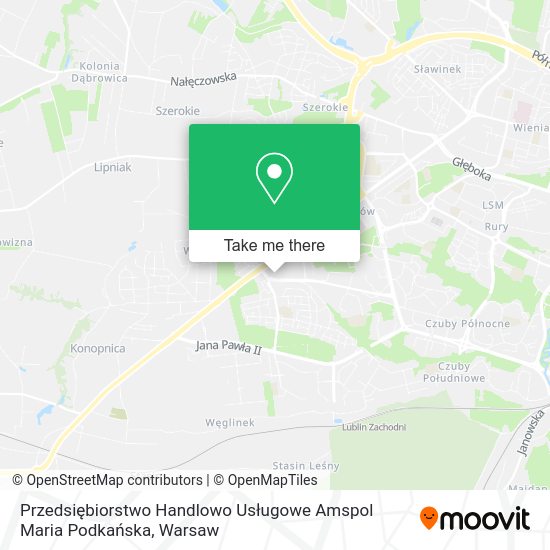 Przedsiębiorstwo Handlowo Usługowe Amspol Maria Podkańska map