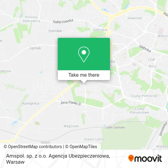Карта Amspol. sp. z o.o. Agencja Ubezpieczeniowa