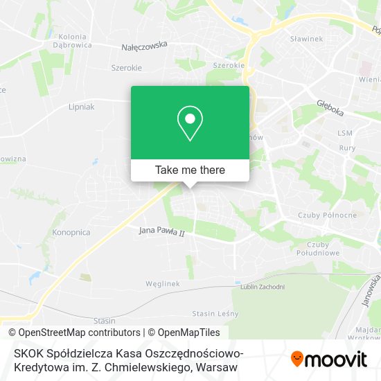 SKOK Spółdzielcza Kasa Oszczędnościowo-Kredytowa im. Z. Chmielewskiego map