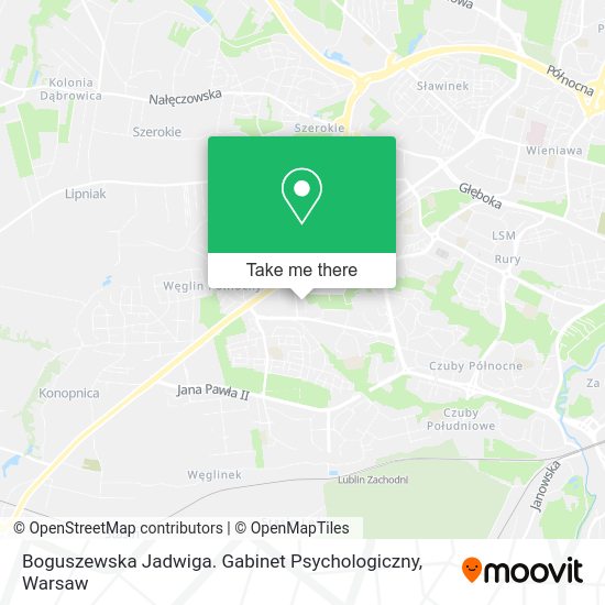 Boguszewska Jadwiga. Gabinet Psychologiczny map