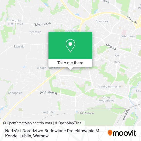 Nadzór i Doradztwo Budowlane Projektowanie M. Kondej Lublin map