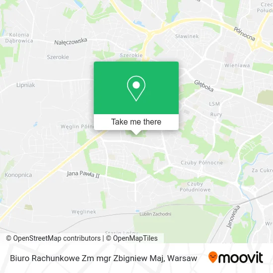 Карта Biuro Rachunkowe Zm mgr Zbigniew Maj