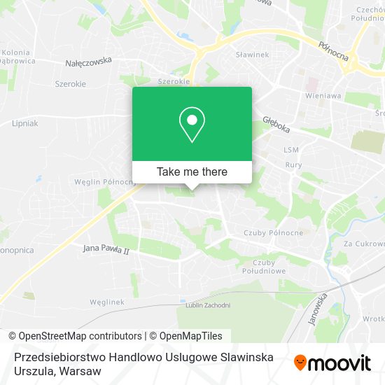 Przedsiebiorstwo Handlowo Uslugowe Slawinska Urszula map