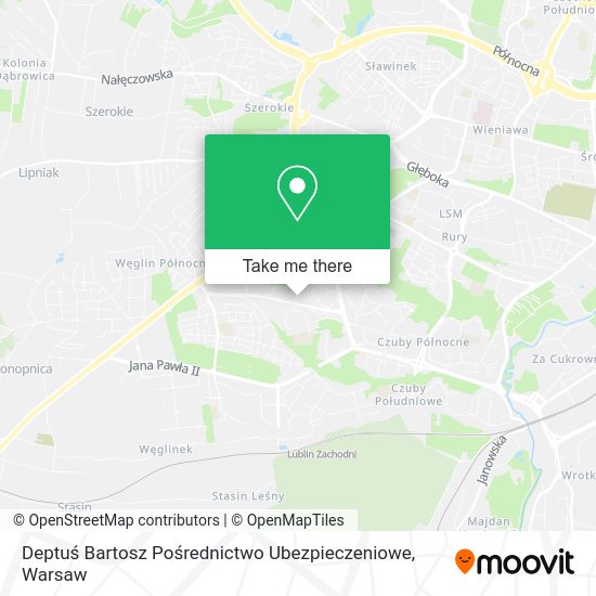 Deptuś Bartosz Pośrednictwo Ubezpieczeniowe map