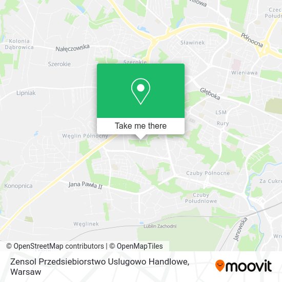 Zensol Przedsiebiorstwo Uslugowo Handlowe map