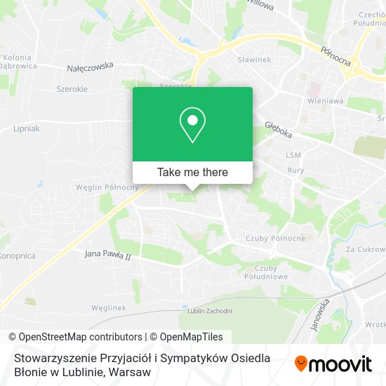 Stowarzyszenie Przyjaciół i Sympatyków Osiedla Błonie w Lublinie map