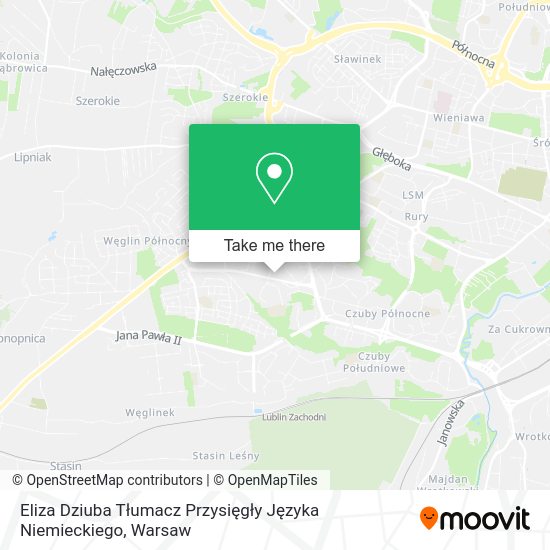 Eliza Dziuba Tłumacz Przysięgły Języka Niemieckiego map