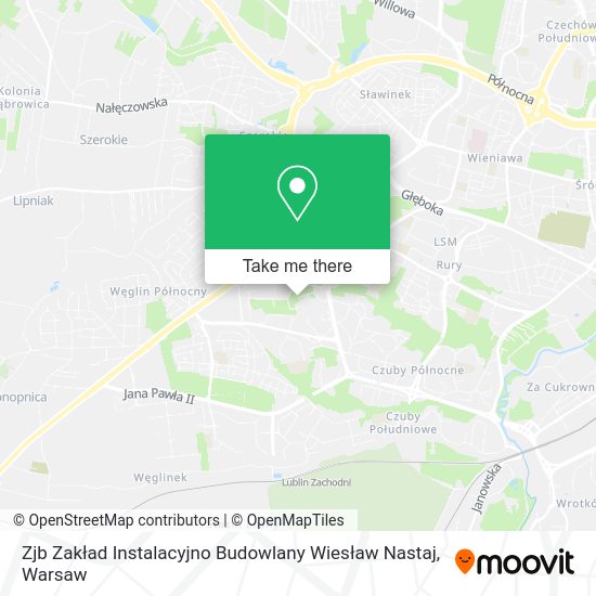 Zjb Zakład Instalacyjno Budowlany Wiesław Nastaj map