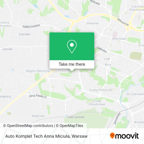 Auto Komplet Tech Anna Miciuła map