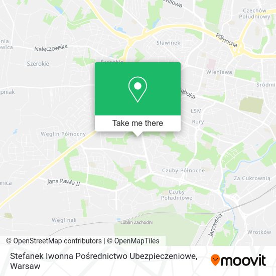 Stefanek Iwonna Pośrednictwo Ubezpieczeniowe map