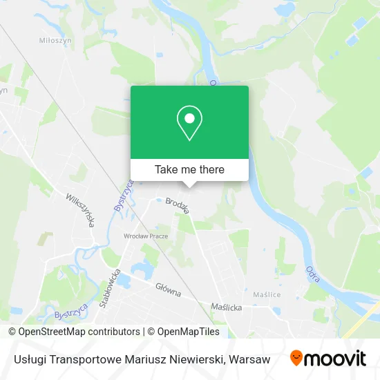 Карта Usługi Transportowe Mariusz Niewierski