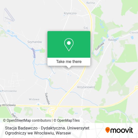 Stacja Badawczo - Dydaktyczna. Uniwersytet Ogrodniczy we Wrocławiu map