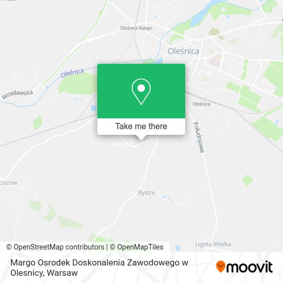 Margo Osrodek Doskonalenia Zawodowego w Olesnicy map