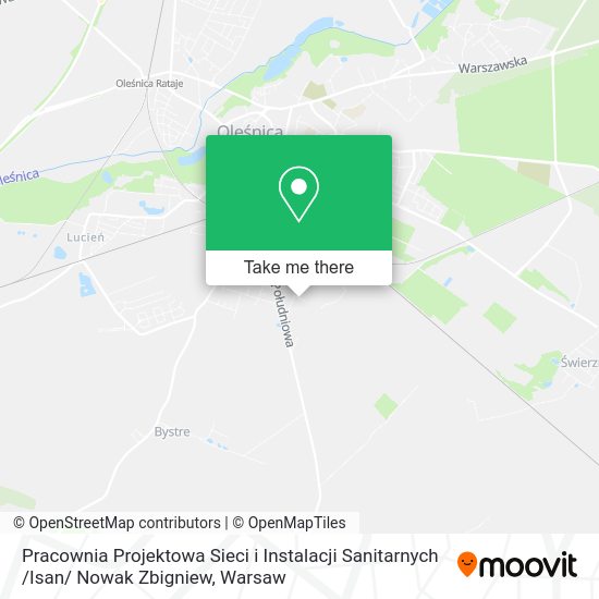 Pracownia Projektowa Sieci i Instalacji Sanitarnych /Isan/ Nowak Zbigniew map