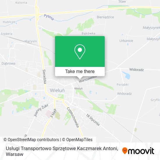 Usługi Transportowo Sprzętowe Kaczmarek Antoni map