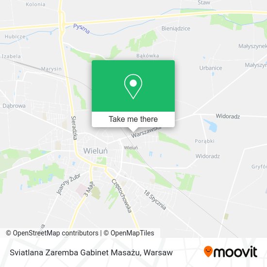 Sviatlana Zaremba Gabinet Masażu map