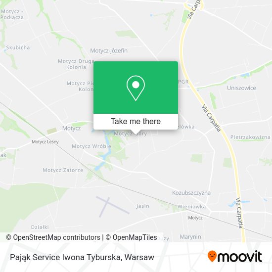 Pająk Service Iwona Tyburska map