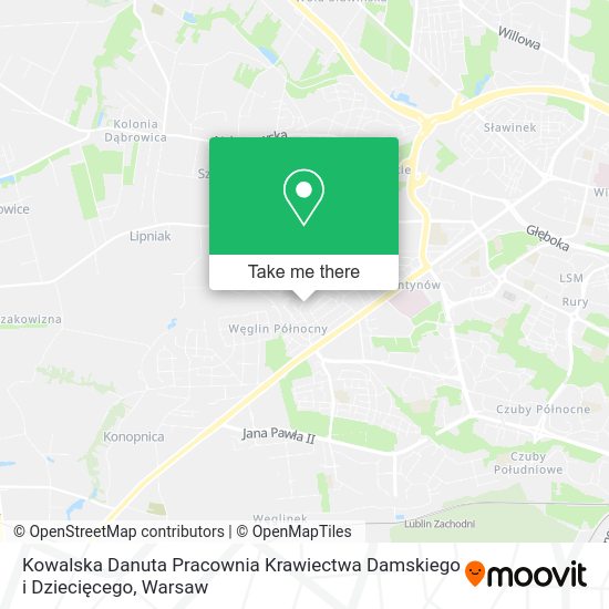 Kowalska Danuta Pracownia Krawiectwa Damskiego i Dziecięcego map