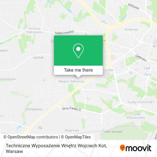 Techniczne Wyposażenie Wnętrz Wojciech Kot map