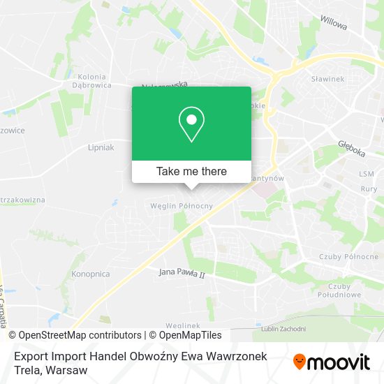 Export Import Handel Obwoźny Ewa Wawrzonek Trela map