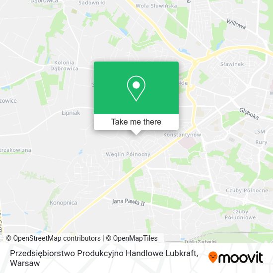 Карта Przedsiębiorstwo Produkcyjno Handlowe Lubkraft