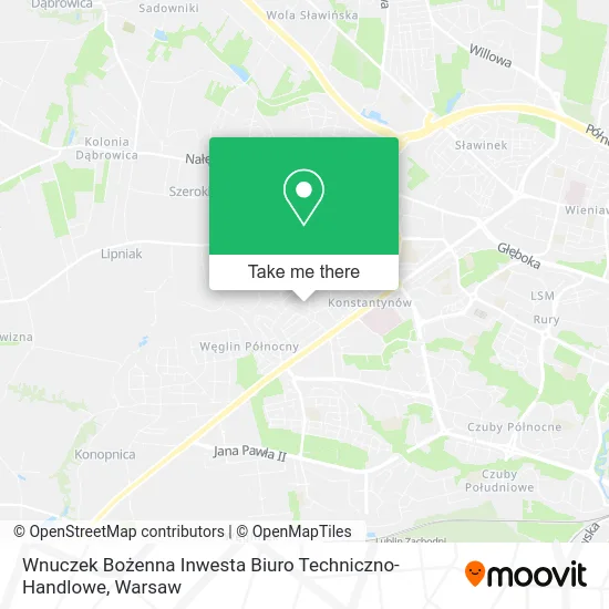 Карта Wnuczek Bożenna Inwesta Biuro Techniczno-Handlowe