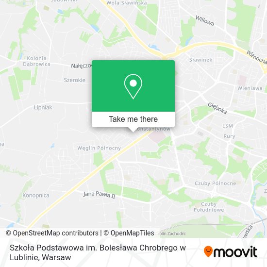 Szkoła Podstawowa im. Bolesława Chrobrego w Lublinie map