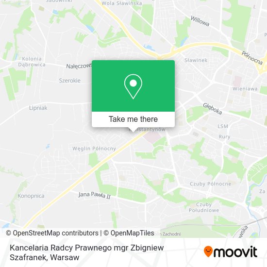 Kancelaria Radcy Prawnego mgr Zbigniew Szafranek map