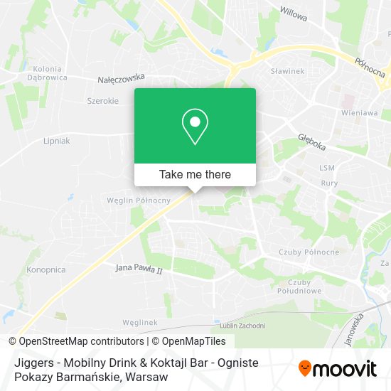 Jiggers - Mobilny Drink & Koktajl Bar - Ogniste Pokazy Barmańskie map