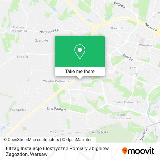 Eltzag Instalacje Elektryczne Pomiary Zbigniew Zagozdon map