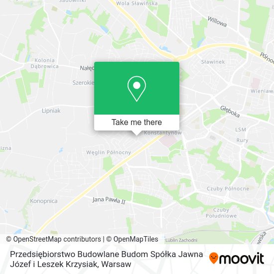 Przedsiębiorstwo Budowlane Budom Spółka Jawna Józef i Leszek Krzysiak map