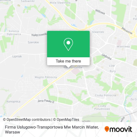 Firma Usługowo-Transportowa Mw Marcin Wiater map