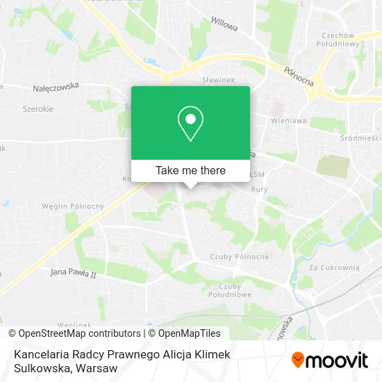 Карта Kancelaria Radcy Prawnego Alicja Klimek Sulkowska