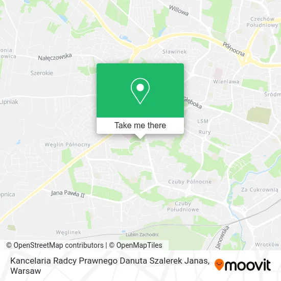 Карта Kancelaria Radcy Prawnego Danuta Szalerek Janas