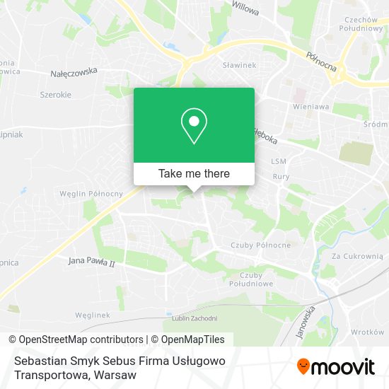 Sebastian Smyk Sebus Firma Usługowo Transportowa map