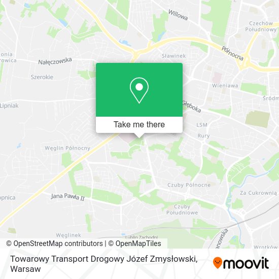 Towarowy Transport Drogowy Józef Zmysłowski map